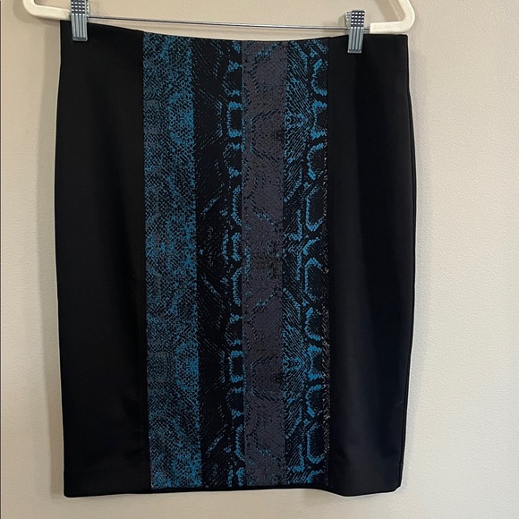 Alfani 2 piece sleeveless blouse and skirt size 8/medium black/teal - Picture 2 of 15